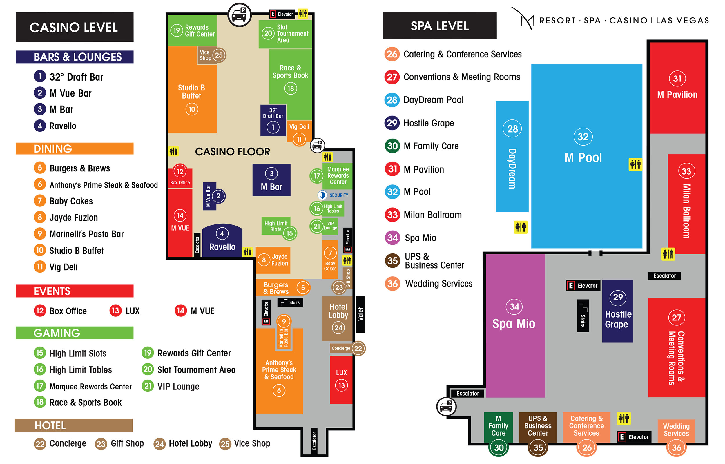 M Resort Casino Property Map & Floor Plans Las Vegas