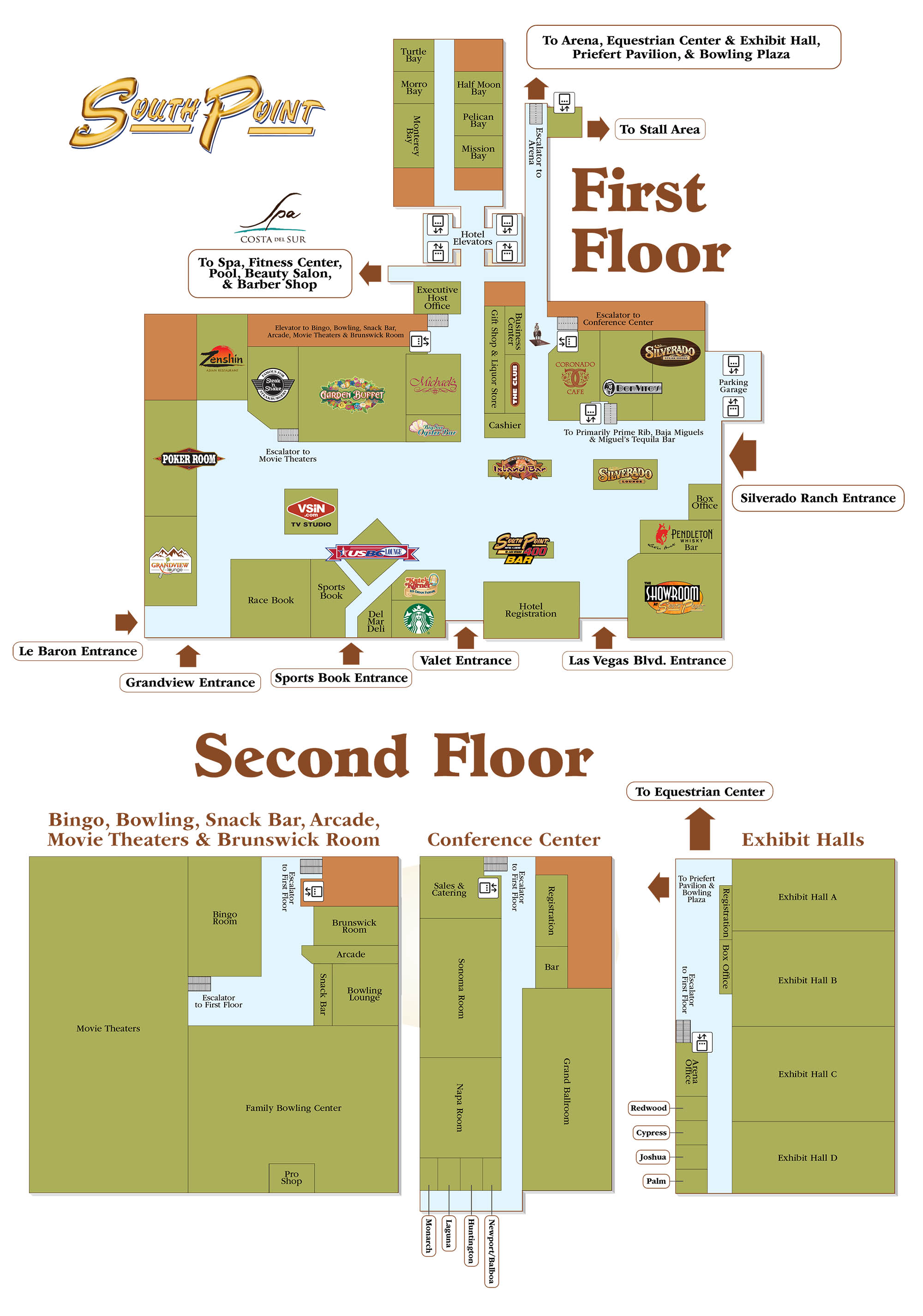 South Point Property Map & Floor Plans Las Vegas